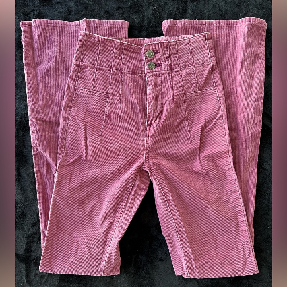 We The Free High Rise Pink Corduroy Jeans